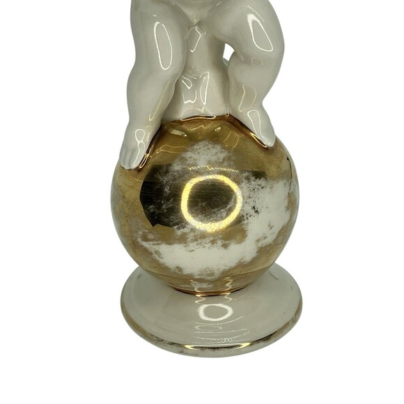 Vintage Discus Disc Throwing Figurine Baby Atlas Germany Statue Trophy Rare - Picture 5 of 14